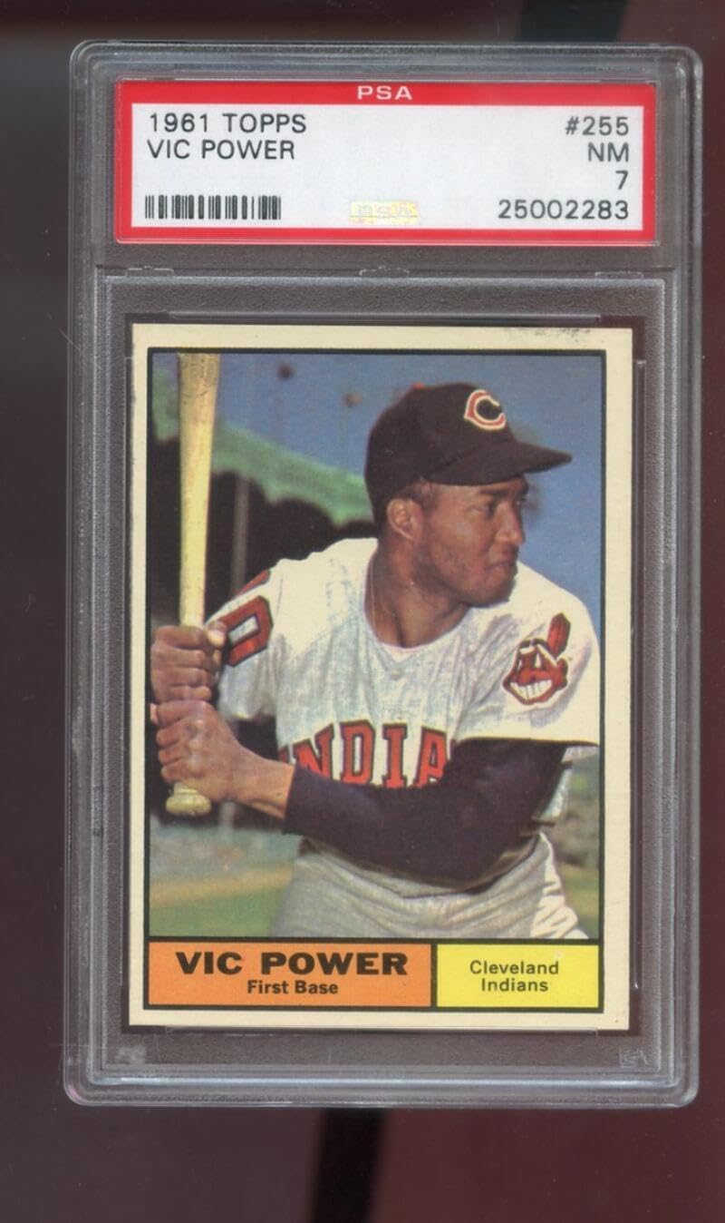 1961 Topps #255 Vic Power PSA 7 Graded Baseball Card MLB Cleveland Indians