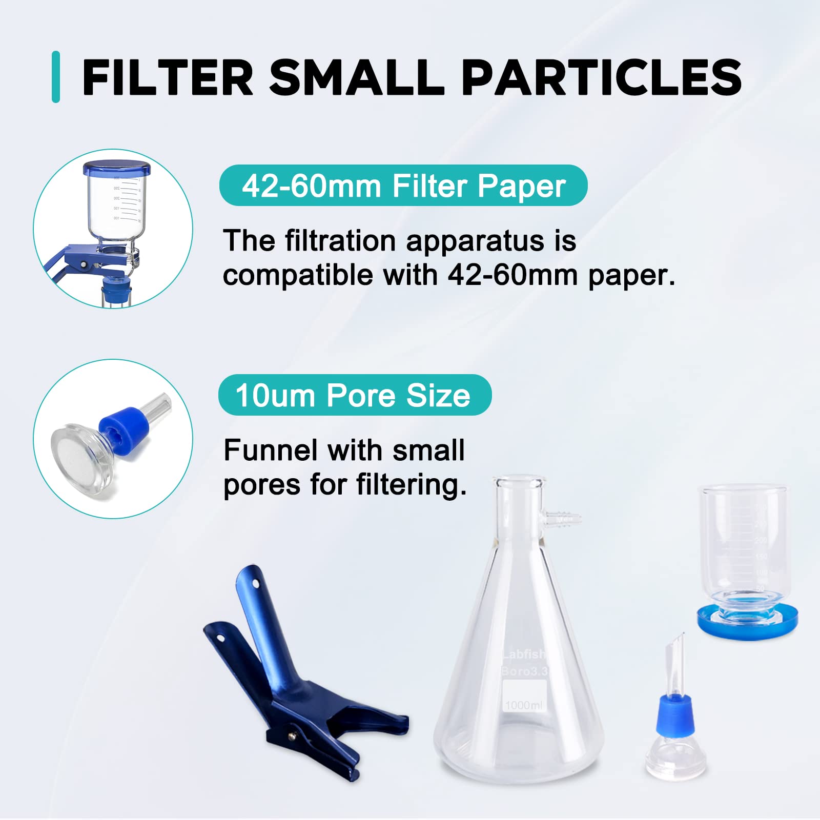 Glass Vacuum Suction Filter, Vacuum Filtration Distillation Apparatus