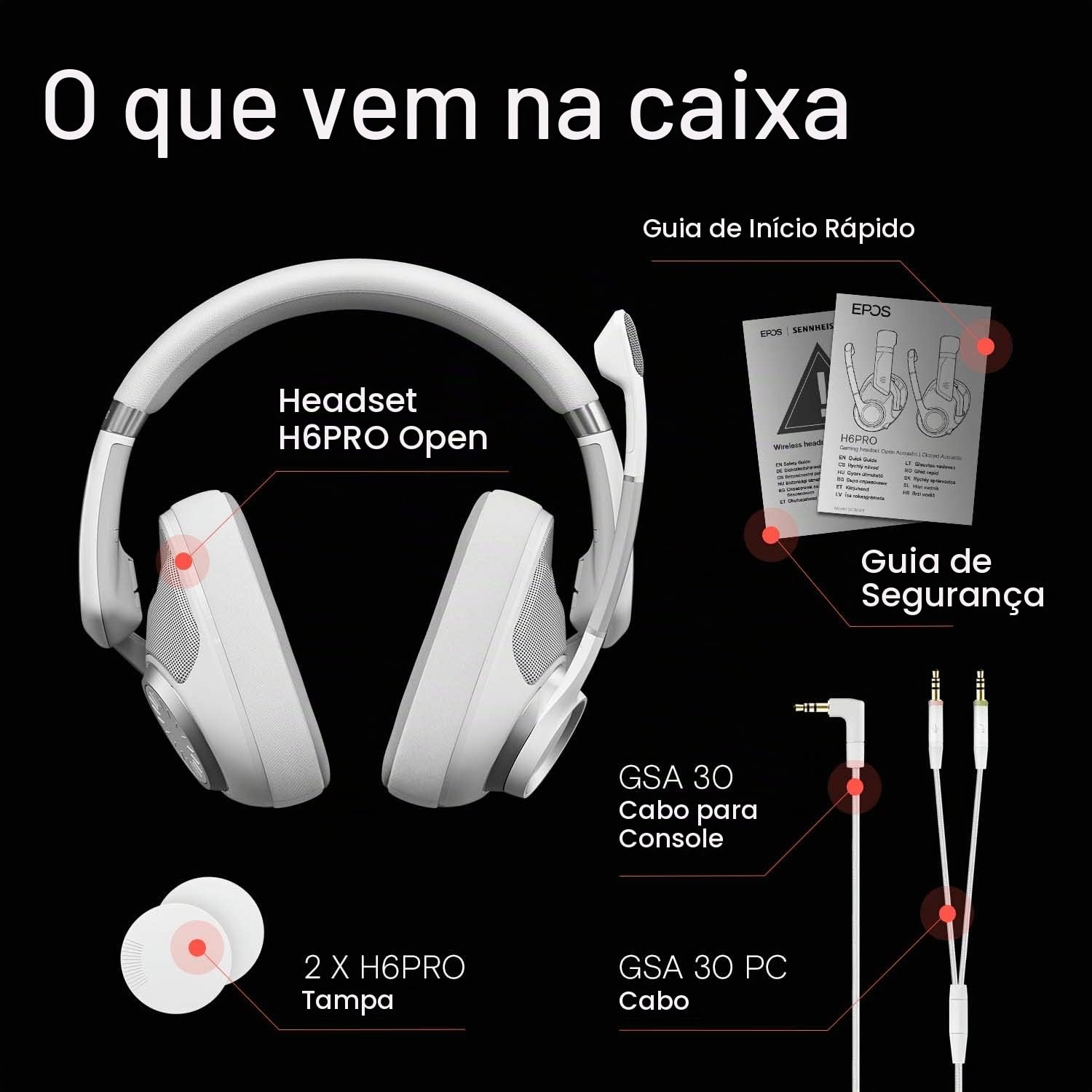 EPOS Gaming Fone de ouvido para jogos acústicos abertos Audio
