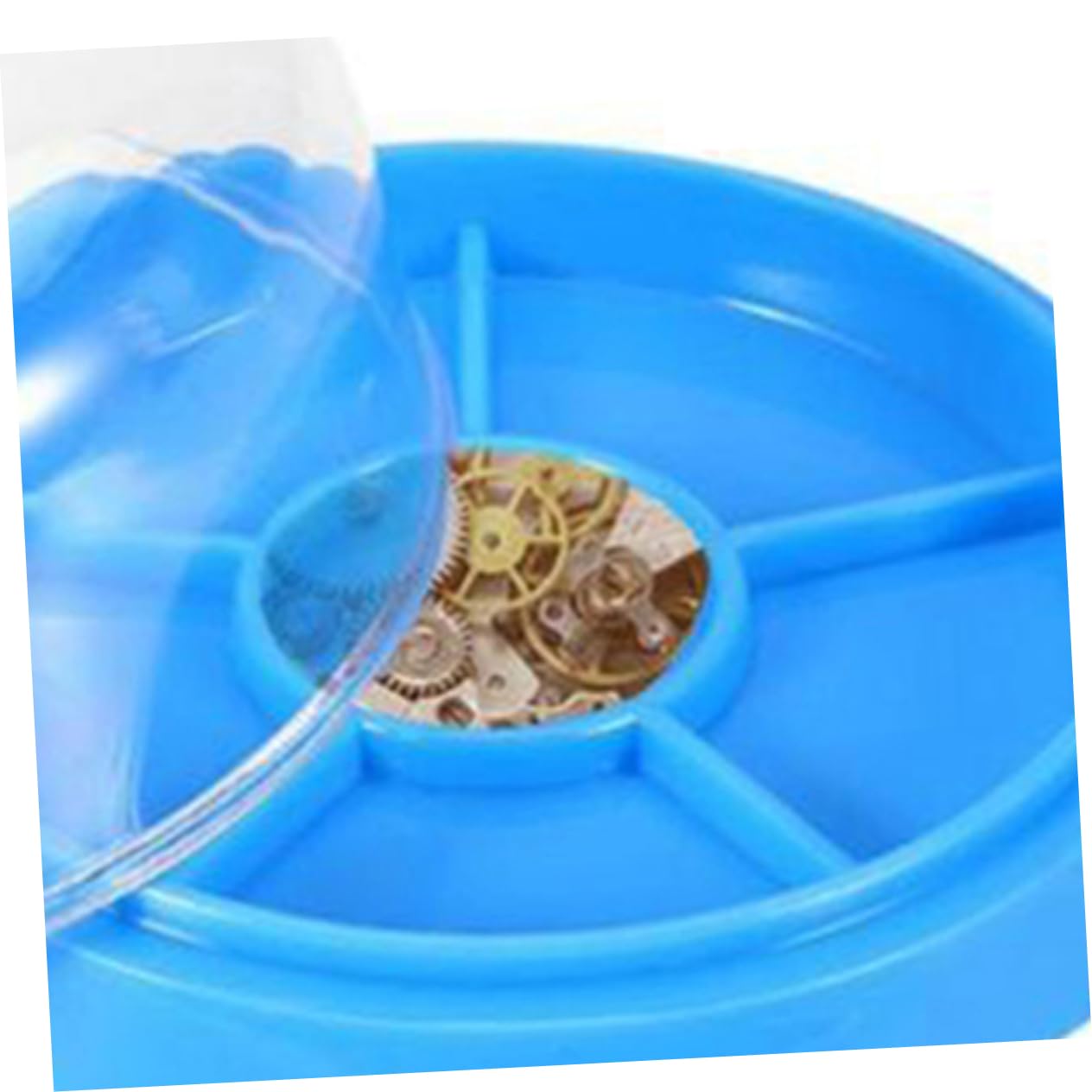 Homoyoyo Transparent Small Watch Parts Storage Case with Dust Cover Plastic Organizer for Watch Accessories Movement Easy Access to Tools Components