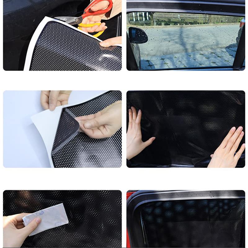 Parasole Auto Per Finestrini Laterali (Set Da 2) - Protezione UV 44x36 Cm Per Viaggi Sicuri - Foto 7