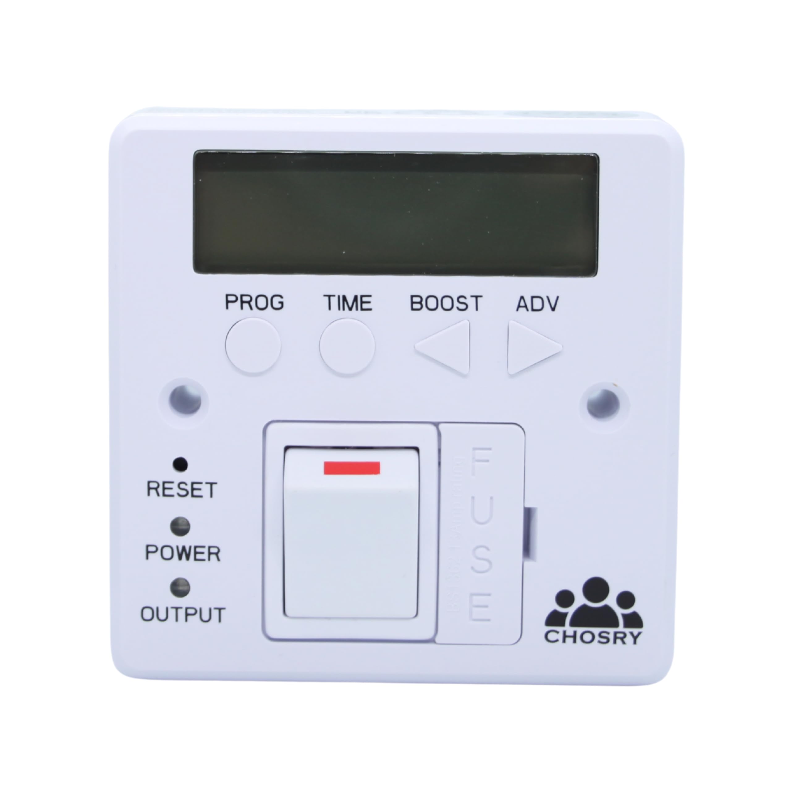 Programmable Fused Spur Timer Switch for electric towel rails, heating, and lighting (7 day, 24 hours) (if showing as unavailable, please visit our store at chosry dot com)