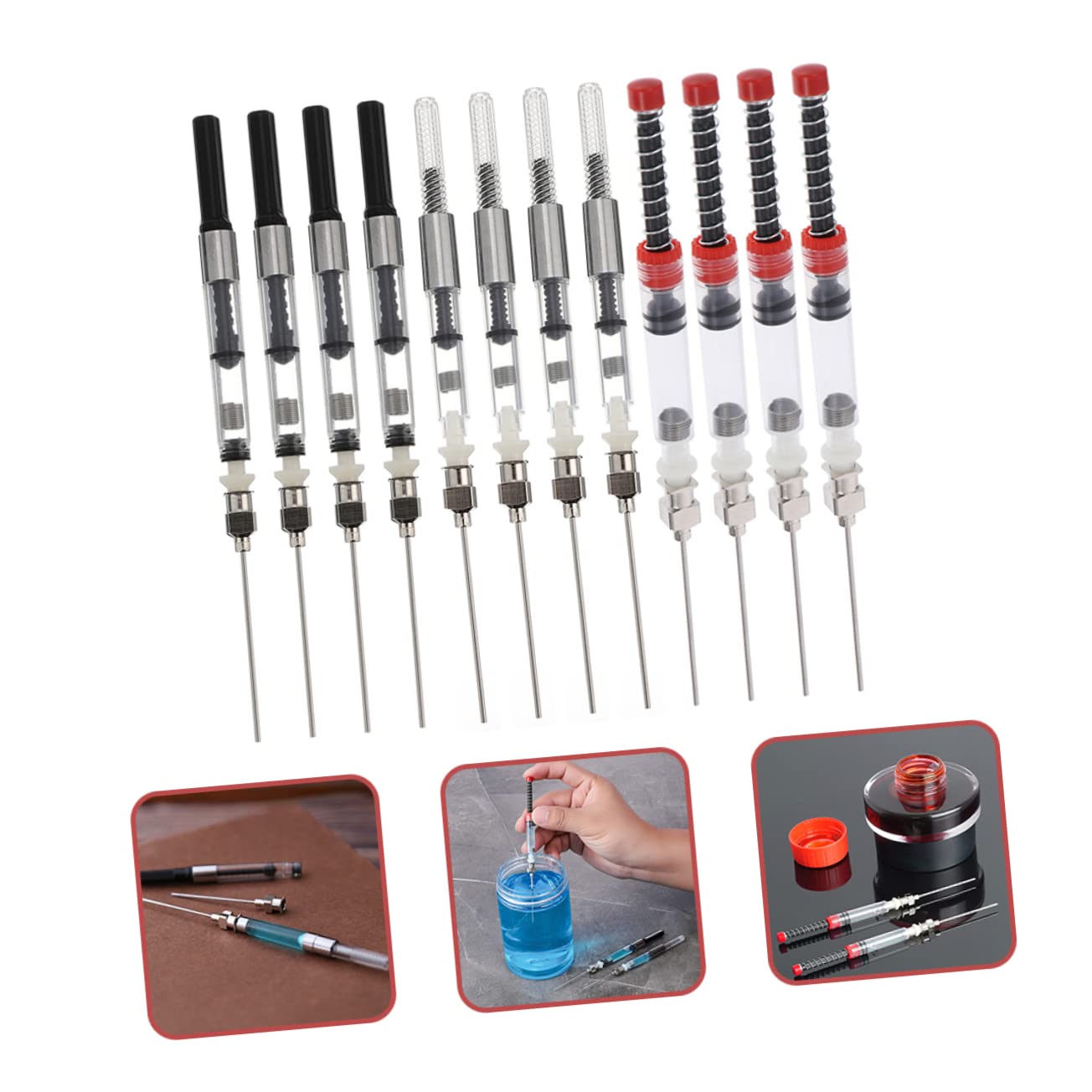 STOBOK 36pièces Accessoires De Remplissage Pour Stylo Plume Convertisseurs à Encre Ergonomiques Et Pratiques Lot Pour Remplissage Facile Et Rapide Des Stylos Plume