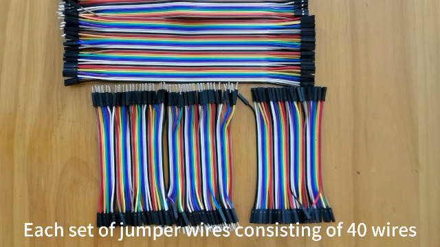 Image of 240pcs Multicolored Jumper Ribbon Cables 20cm 10cm Breadboard Prototyping Wires 40pin M-M, 40pin M-F, 40pin F-F Jumper Wire Kit for Arduino DIY Project (8 inch and 4 inch)