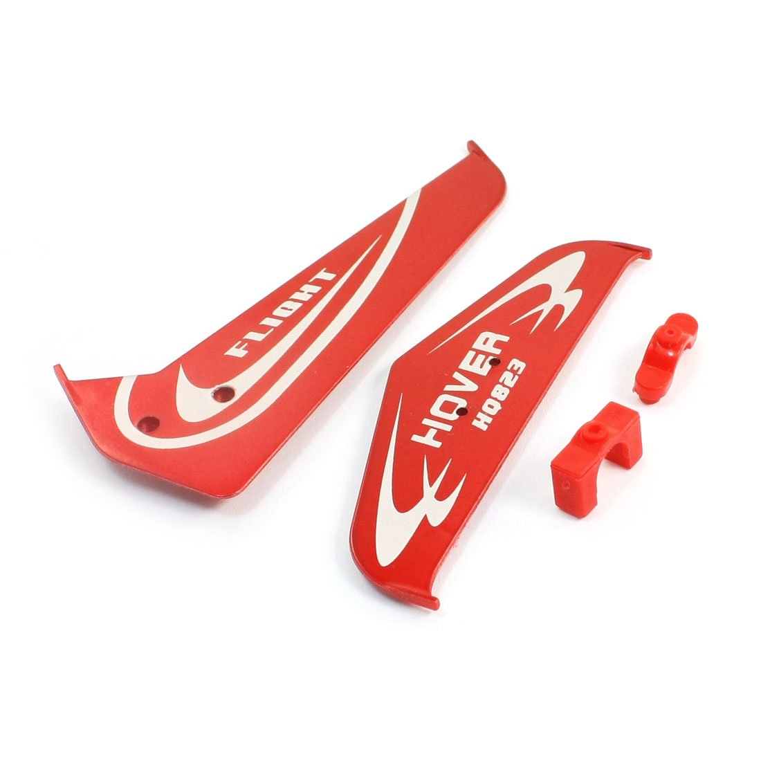 Aexit 2pcs Red Electrical equipment Plastic Tail Wing for 823A RC Aircraft Helicopter