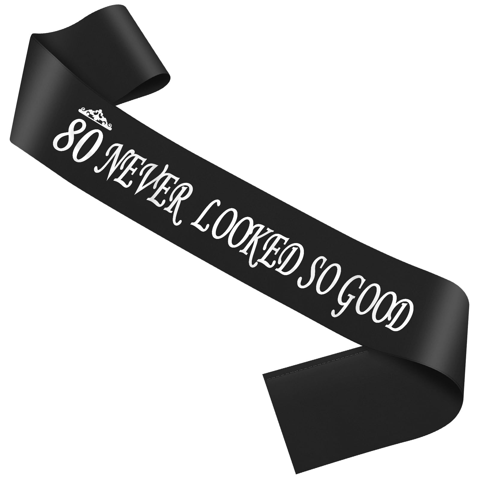 80th Birthday Gifts Sash Gifts for Women Party Decorations 80th Sashes for Birthday Party 80 Year Old Gift for Men Women Gift for 80 Year Old Grandma Grandpa Dad Mom Sister Friend Black Glitter Sash