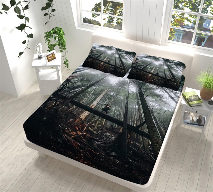 Sabanas 150X190 Selva Bedding Juego De Sabanas 3 Piezas - Poliéster Microfibra Cepillada Funda Colchon - Hipoalergenica Juego De Sabanas - 2 Fundas De Almohada