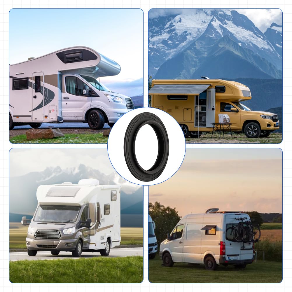 Uszczelka toaletowa RV do toalety kasetowej Thetford C200, C250, C260, C400, czarne gumowe pierścienie uszczelniające jako część zamienna do Thetford - uszczelka WC do kampera, przyczepy