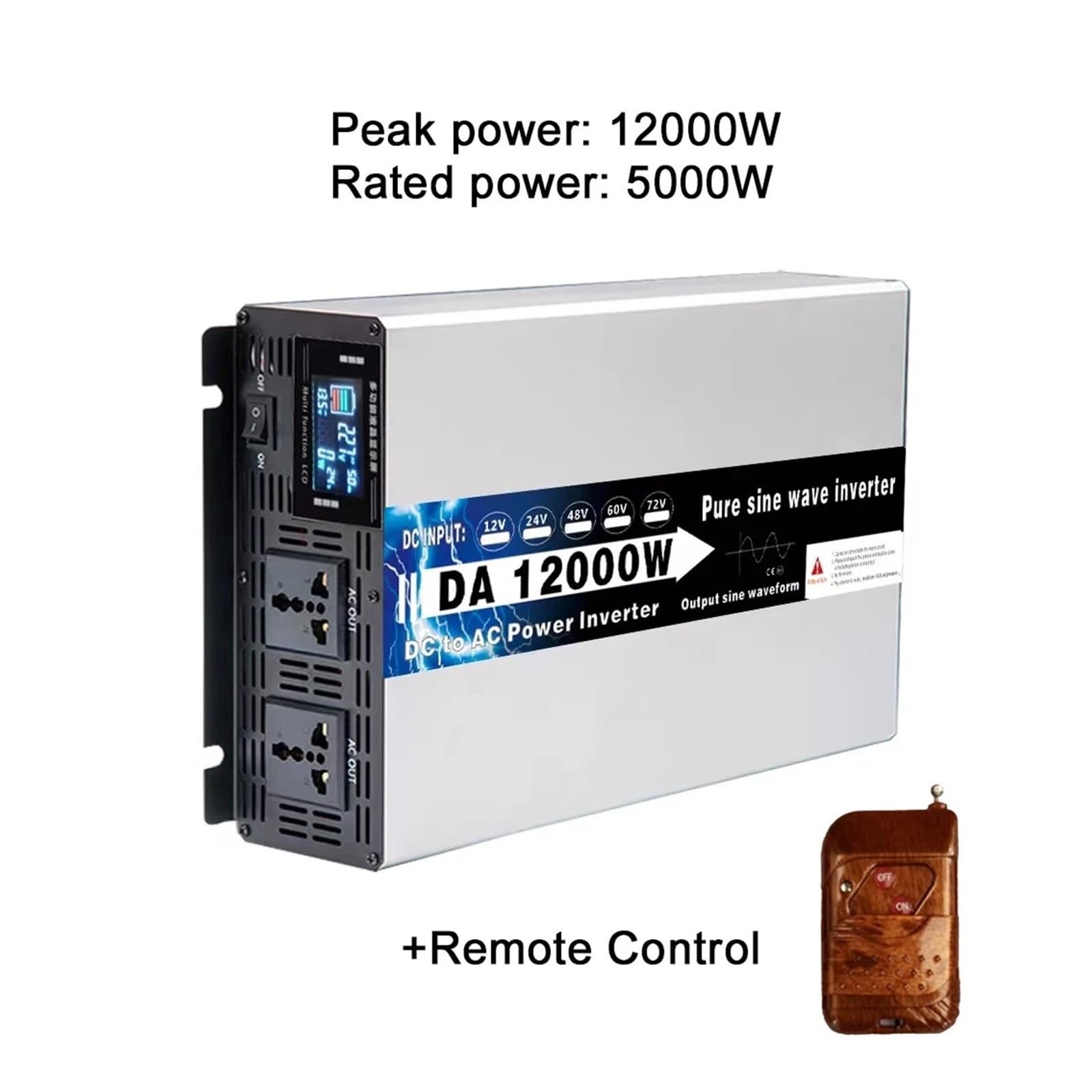 Invertitore Potenza Inverter A Onda Sinusoidale Pura Ad Alta Potenza 8000W 10000W 12000W 12V 220V 24V 48V 60V 72V Convertitore Solare Per Auto Fuori Rete Inverter(48V,120V(60Hz) Uni,12KW)