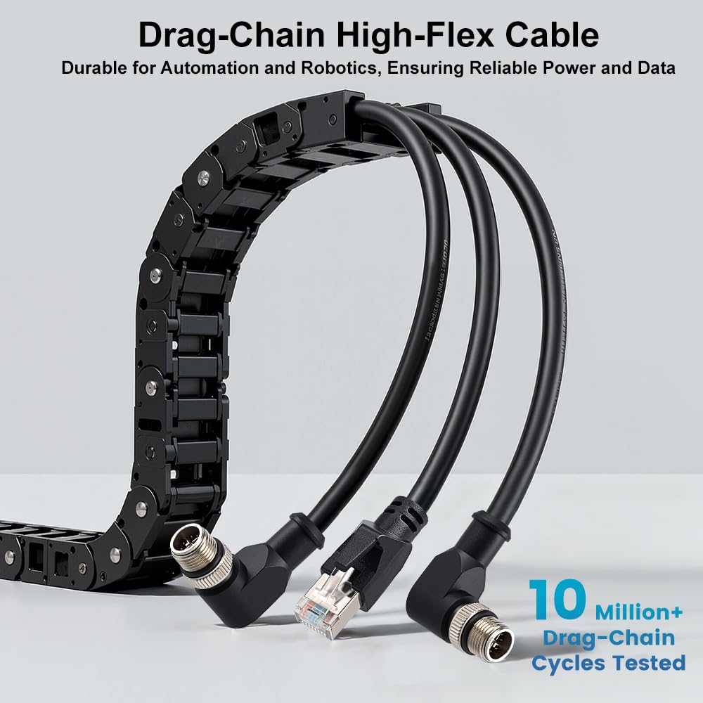 Amazon.com: Alvin's Cables M12 X-Code 8 Pin Male to RJ45 Ethernet