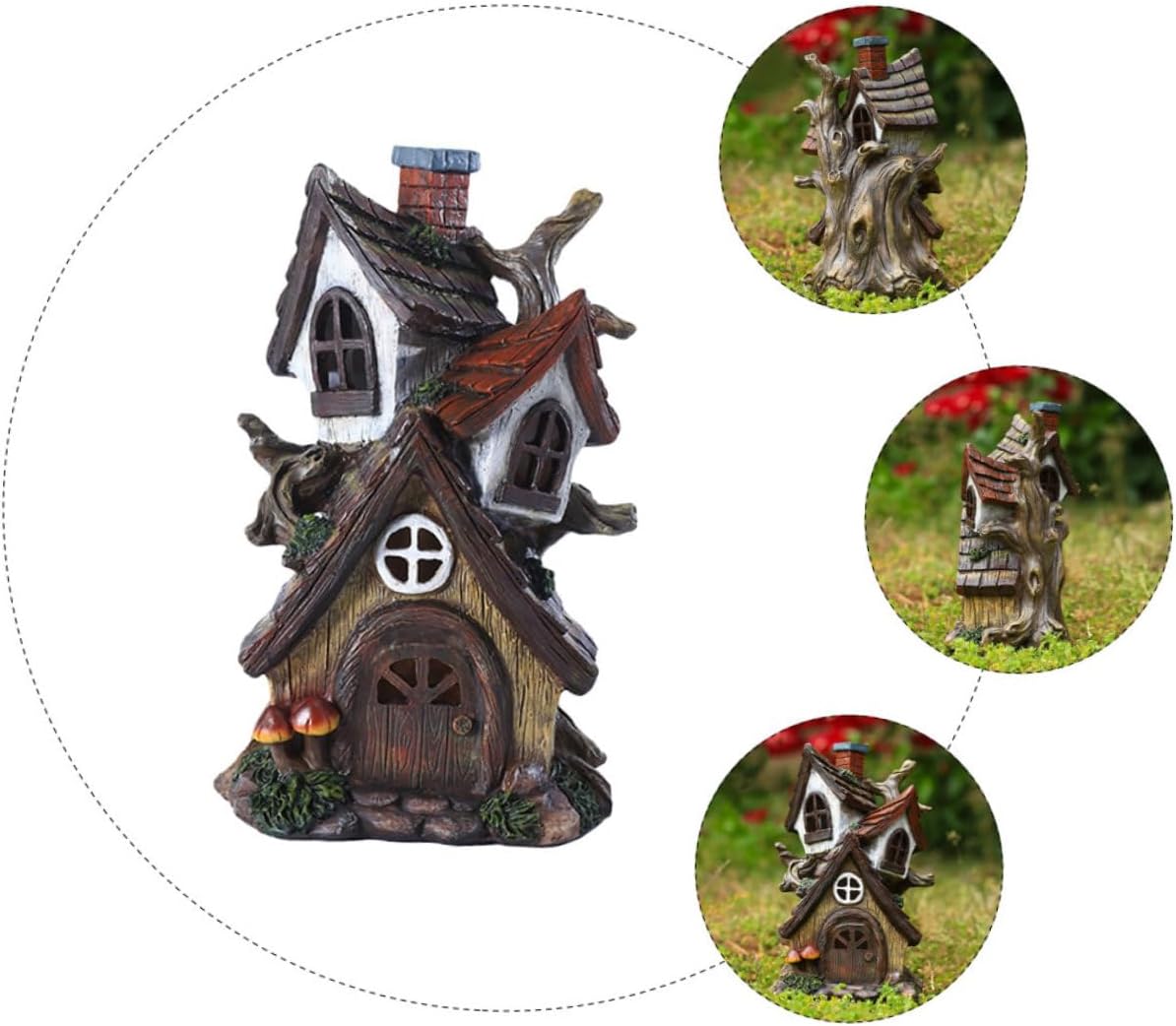 Resin Mini House Decor Charming Miniature House Ornaments for Home Garden Weather Resistant Design Detail Any Occasion