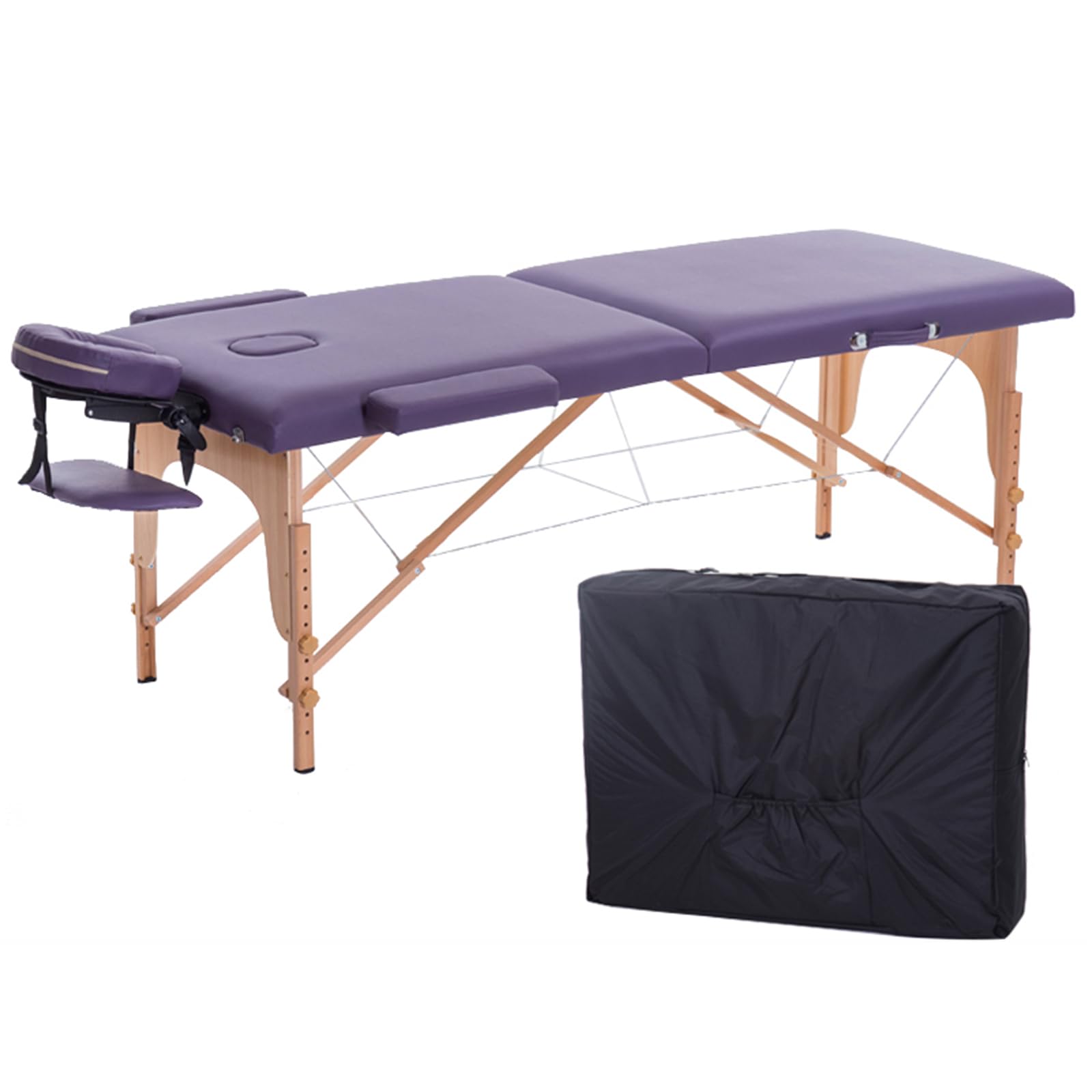 【ダークパープル】マッサージベッド折りたたみ コンパクトエステベッド施術ベッド ダークパープル】マッサージベッド折りたたみ コンパクトエステベッド
