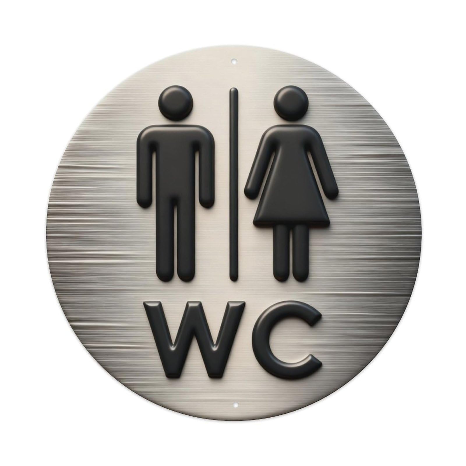 Zlatcbu Vintage Wc Restroom Sign Metal Tin Sign Retro Wall Art Poster, Decor For Home Living Room Bar Cafe Garage, 8X8 Inch