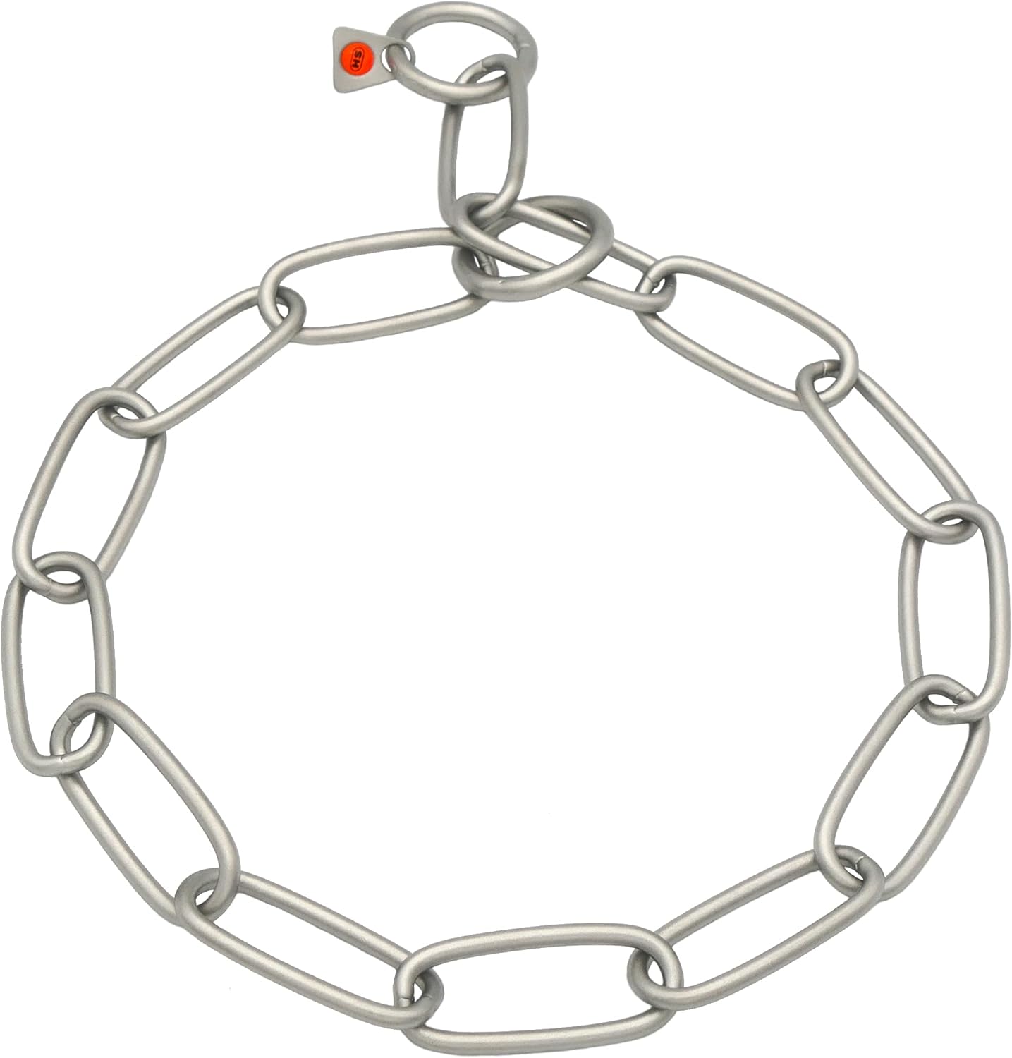 Herm Sprenger Matt Stainless Steel Fur Saver Long Link Dog Collar NoPull Slip