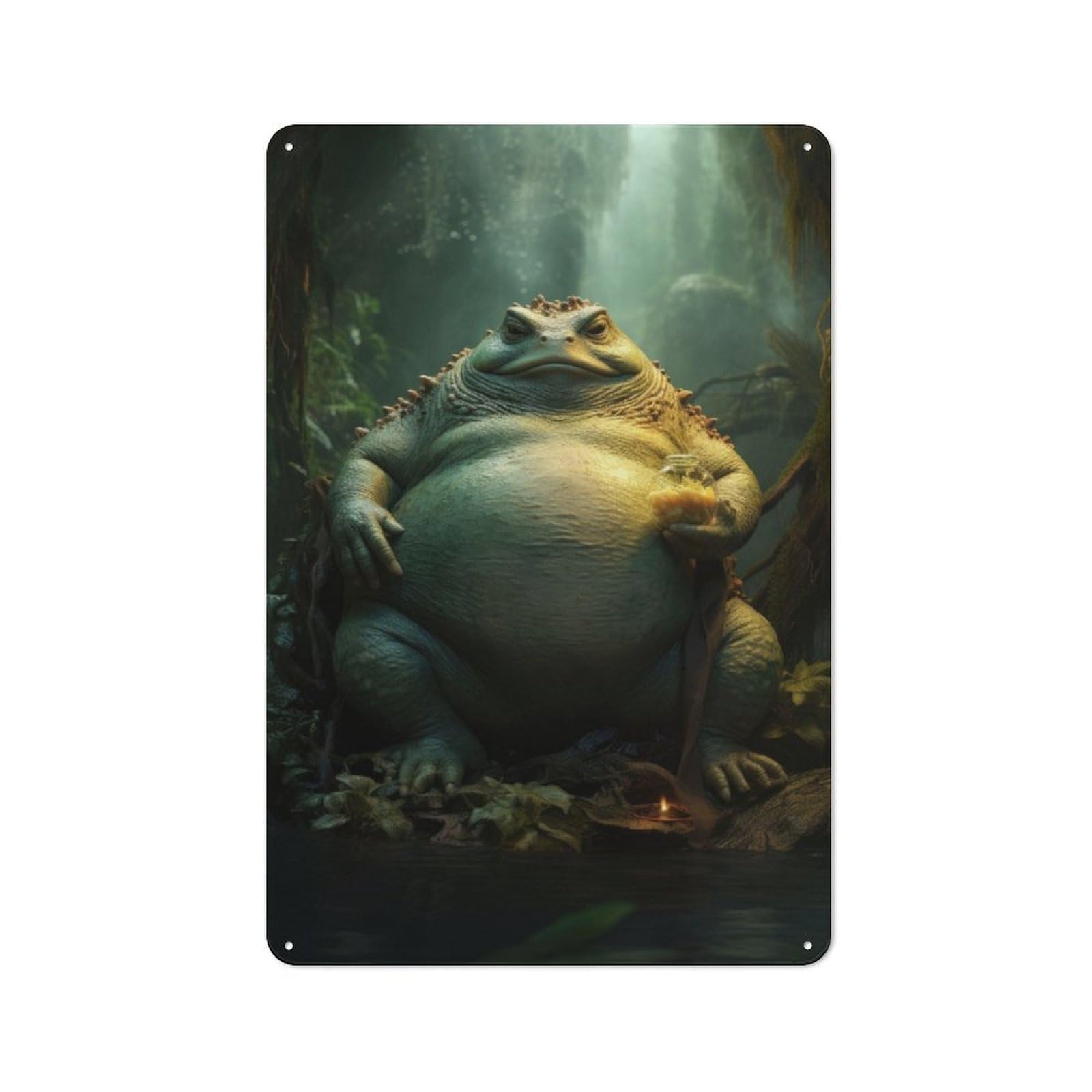 Junmoney The Toad Prophet Retro Decorative Metal Plaque 30X20cm, Garage Wall Decor For Garage, Workshop, Shed Or Utility Room