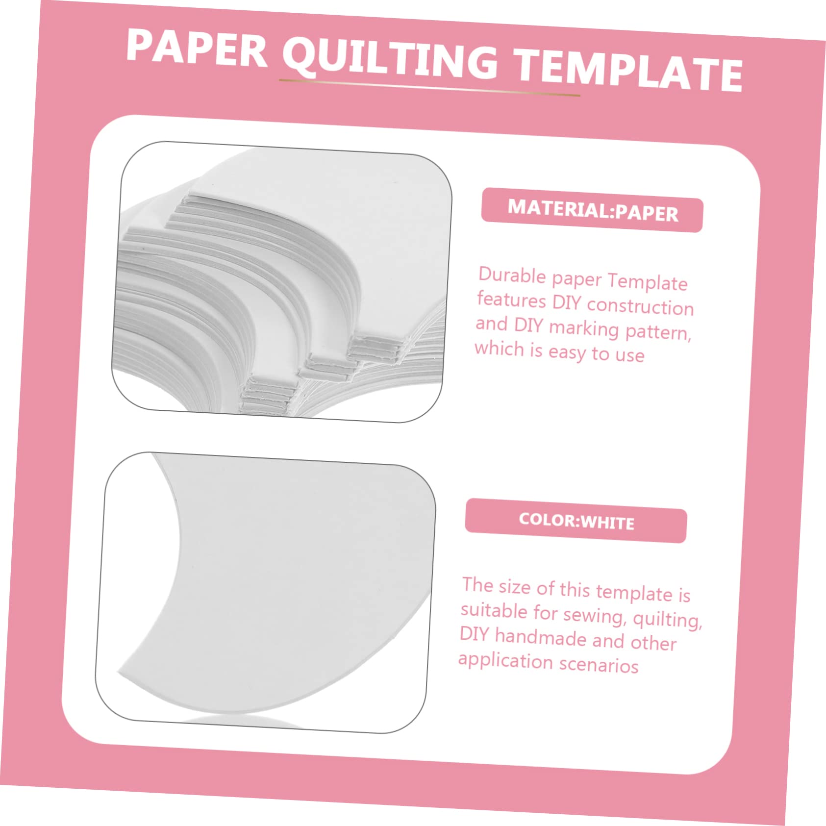 Didiseaon 800piezas Plantillas De Acolchado Forma De Concha Para Manualidades De Patchwork y Costura Diy Herramientas De Diseño Para Acolchar y Bordar
