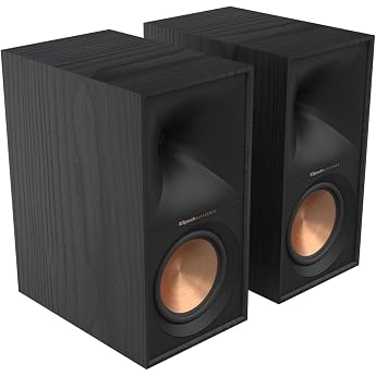 Klipsch R-60M Compact &amp; Passive Bookshelf Speakers - Black - Pair