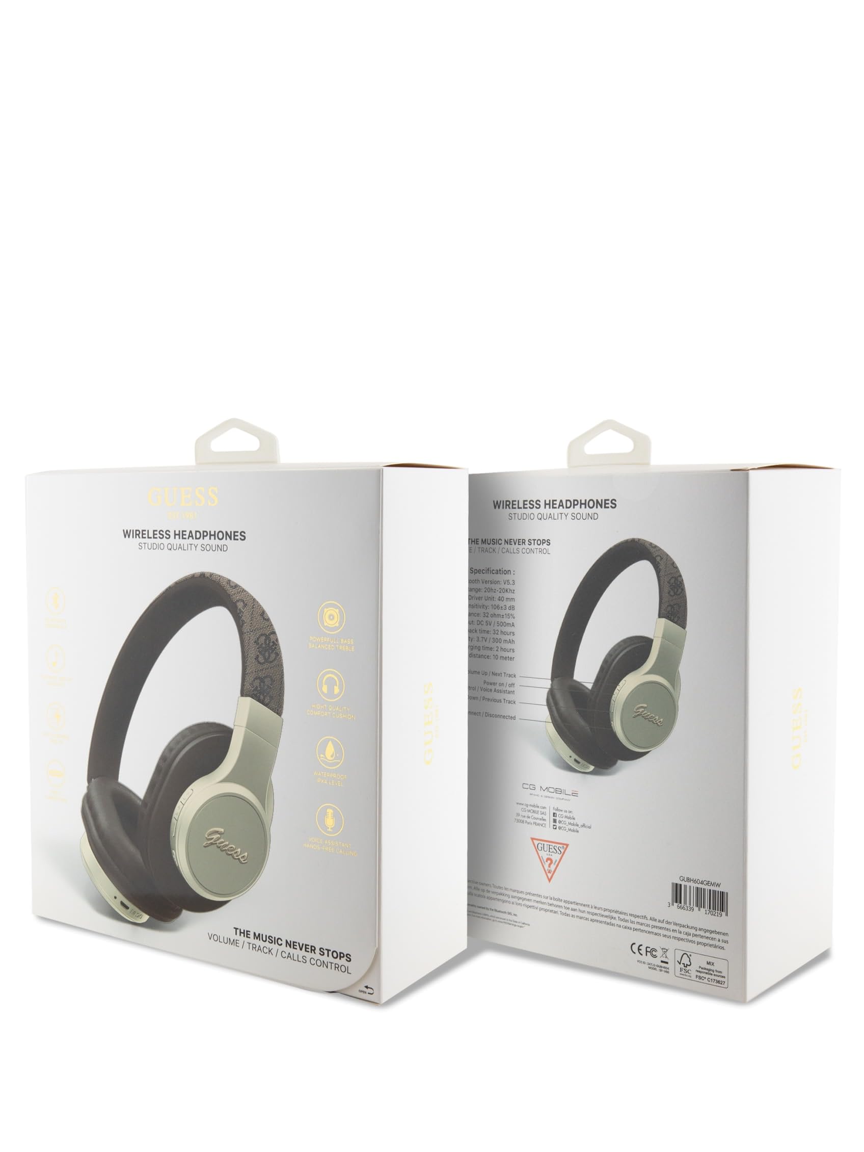 Casque Audio Bluetooth 5.3 Gcube Compatible Siri Certifié Ipx4 Guess Lavande Br0815