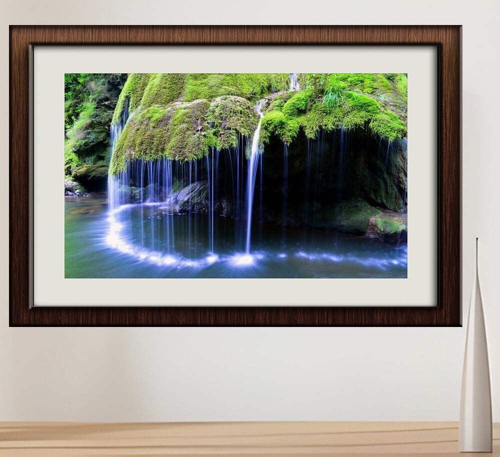 JVERF - JZZI26883 Romania Waterfalls Bigar Waterfall Moss Crag| Self-Adhesive Painting | Frameless
