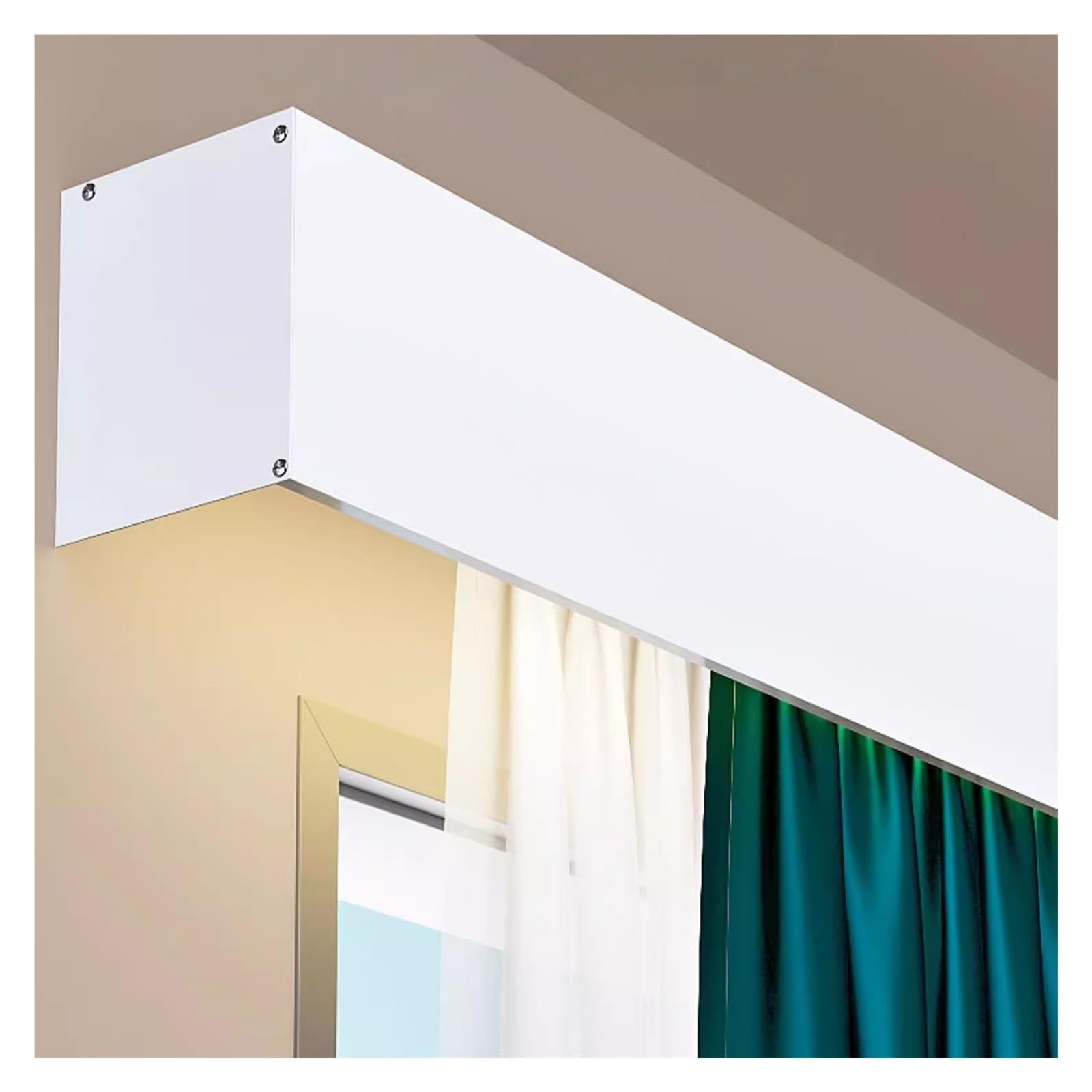Cantonnière à double rail en aluminium de 1,5m pour salon et chambre