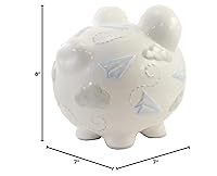 Vista 5 de Child to Cherish Cerdito de cerámica para niños, avión de papel