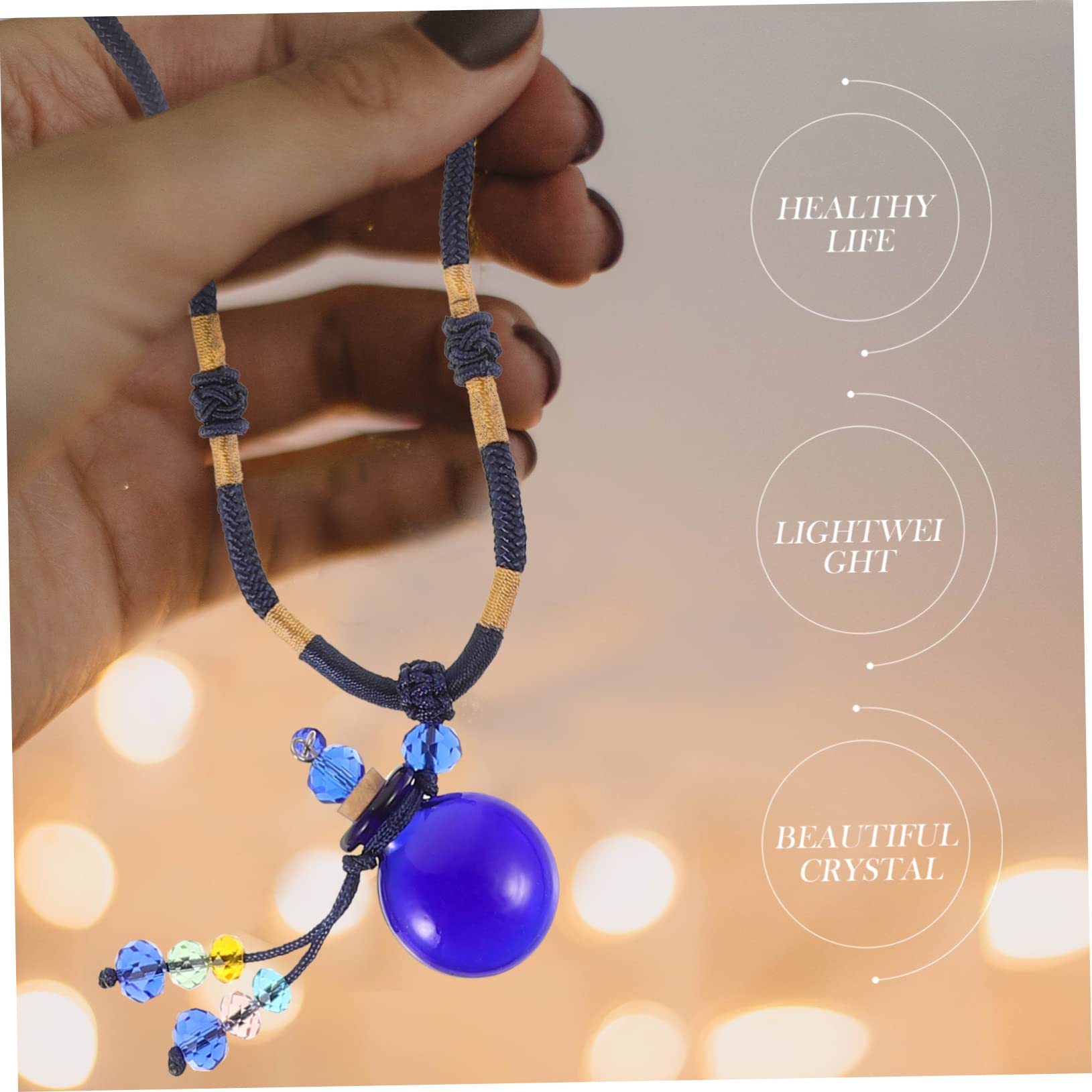 LIFKOME 4pezzi Collana Con Ciondolo Diffusore Di Oli Essenziali Pendente Creativo Per Accessorio Chic Per Eventi e Occasioni Speciali