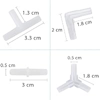 CTRICALVER Akvárium Levegőcső Csatlakozó Készlet 40db - Y/T/L/I Típusú Elágazások, 5mm Külső/4mm Belső Átmérő, 5m Átlátszó Oxigéncső 2