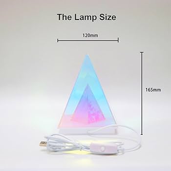 Amazon.co.jp : ピラミッドアクリルテーブルランプ、クリスタル透明