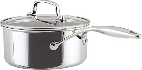 Miniatura 14 de Circulon C1 Series C1 - Cacerola de inducción antiadherente de acero inoxidable con tecnología ScratchDefense con tapa, apta para utensilios de