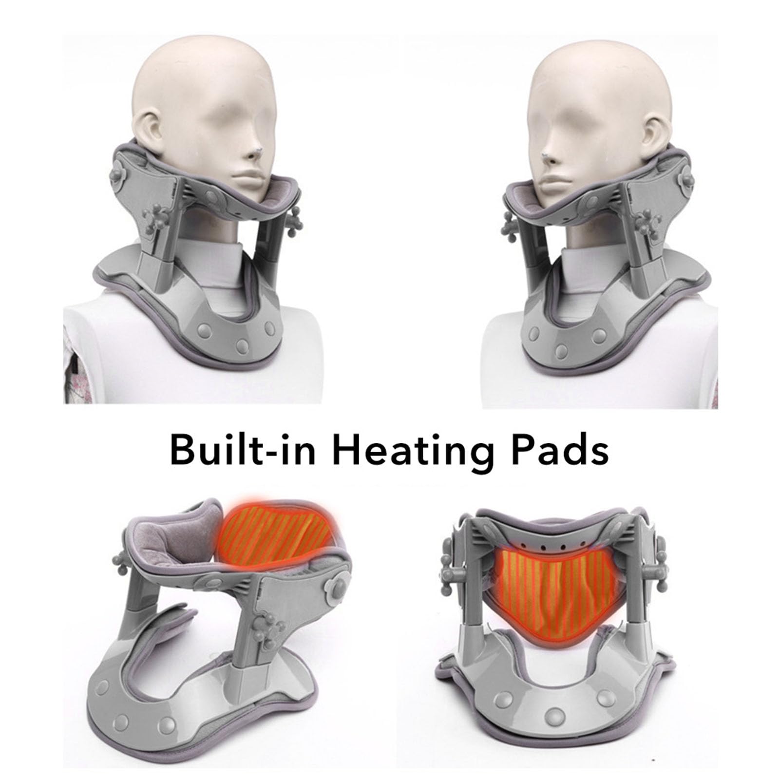Dispositivo de Traccin de Cuello Cervical Traccin de Cuello Cervical Camilla de Cuello de Compresa Caliente Elctrica Domstica Ajustable para Alivio y Relajacin Wyci?gi