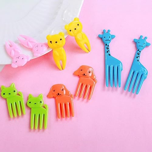 Miniatura 6 de 1852120 piezas de alimentos de animales para niños, divertidas selecciones Bento para comensales quisquillosos, lindos palillos de dientes de comida