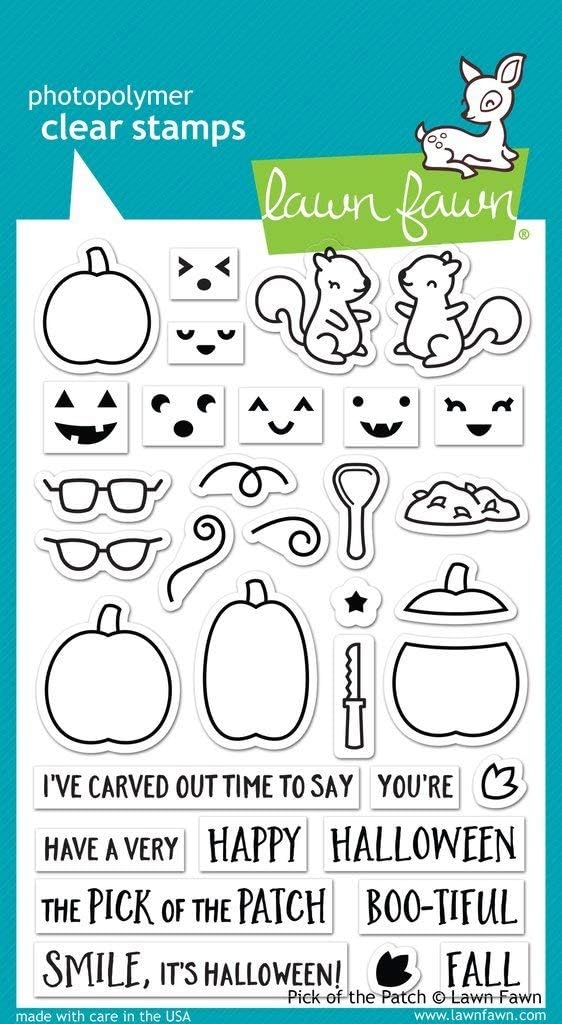 Lawn Fawn Pick of The Patch Clear Stamps, Coordinating Die and Pick of The Patch Reveal Wheel Add-on Die, Three Piece Bundle (LF1754, LF1755, LF1756)