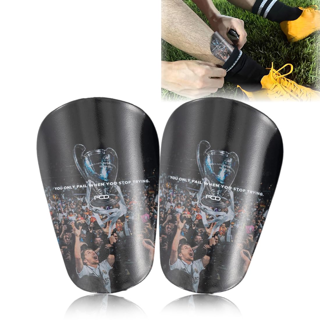 Mini Parastinchi Calcio, Extra Grigio Scuro, 10 × 6 cm Professionali Parastinchi Calcio Piccoli, Accessori per Protezione da Calcio Delle Gambe per Gli Sport con la Palla da Uomo, Donna e Bambino