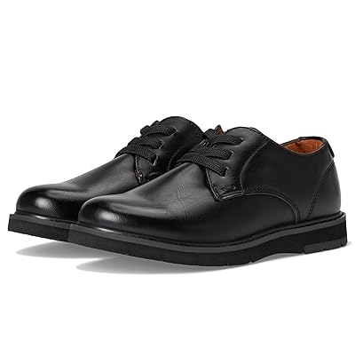 Florsheim Kids Vibe Plain Toe Oxford Jr. (Toddler/Little Kid/Big Kid) Boys Shoes Black Smooth
