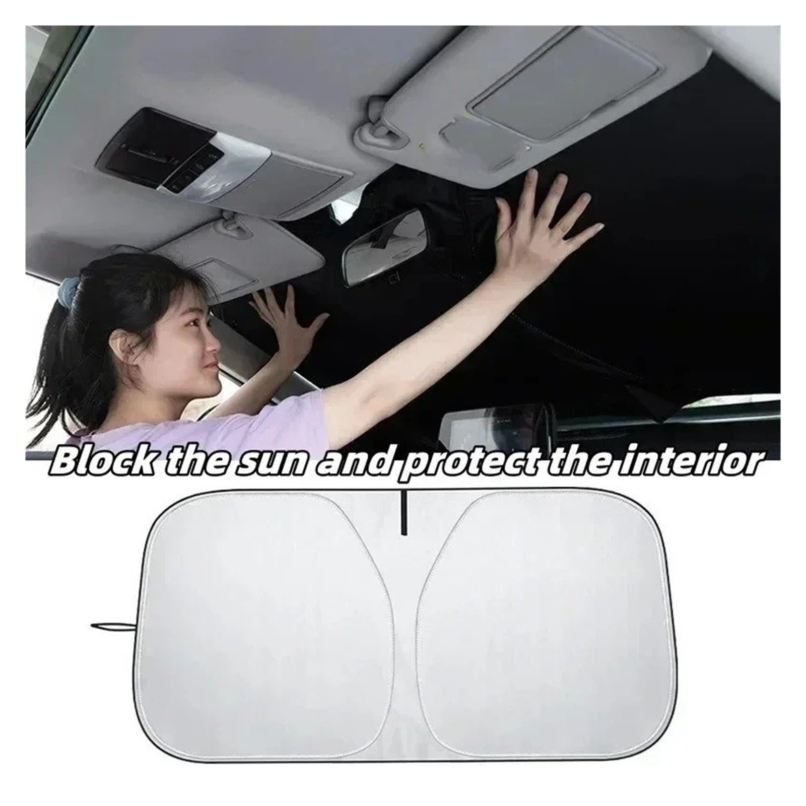 Parasol Delantero Coche Parasol Parabrisas Coche Protector contra Heladas Nieve Todas Las Estaciones Bloque UV Verano Acceso Plegable para Citroen para Picasso