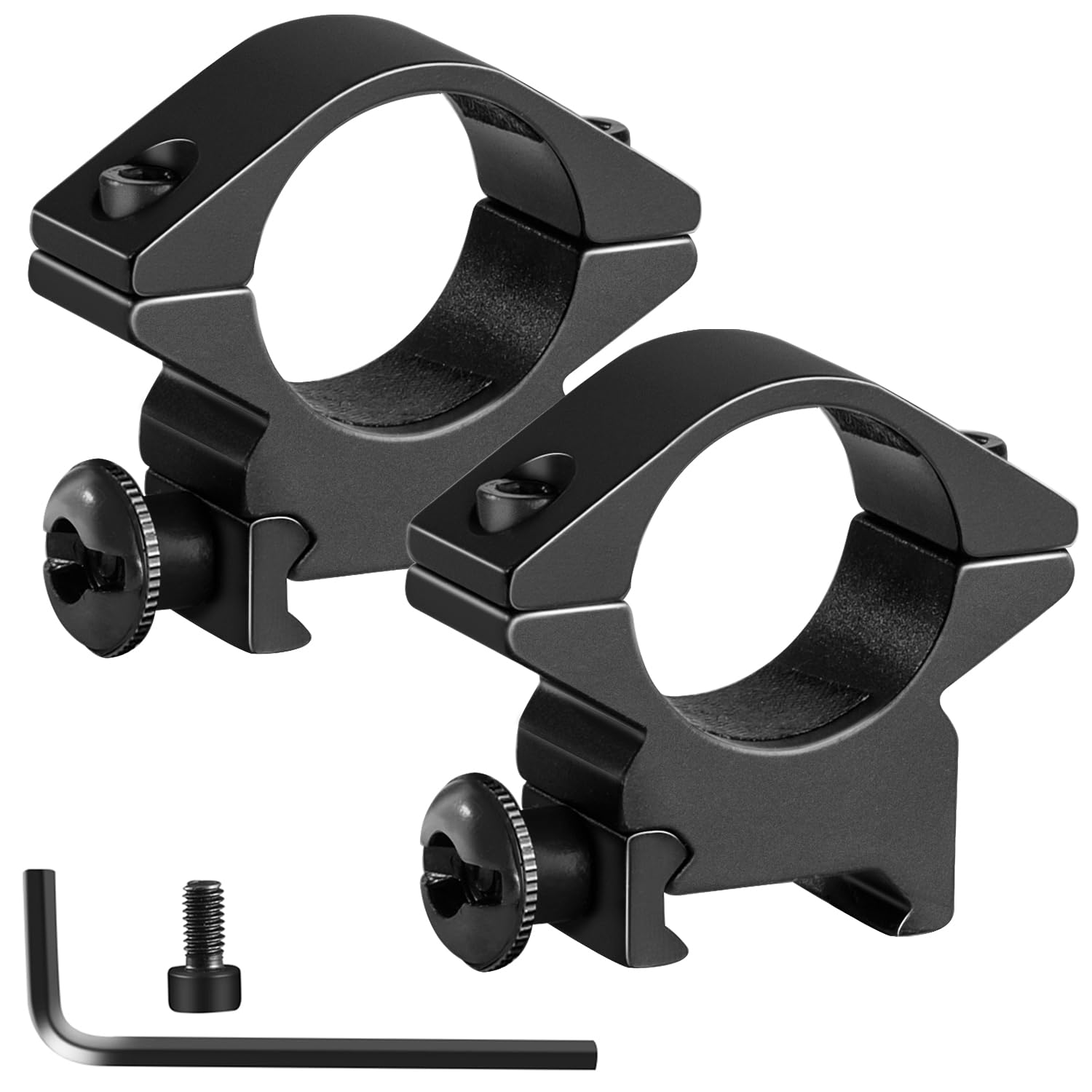 1'' Scope Rings, 2Pcs High Profile or 2Pcs Medium Profile 1 Inch Scope Mount Rings for Picatinny Rail