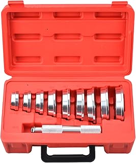 Prokomon 10pcs Bearing Race and Seal Bushing Driver Install Set - Master/Universal Aluminum Bush Drive Seal Kit for Automotive Wheel Bearings