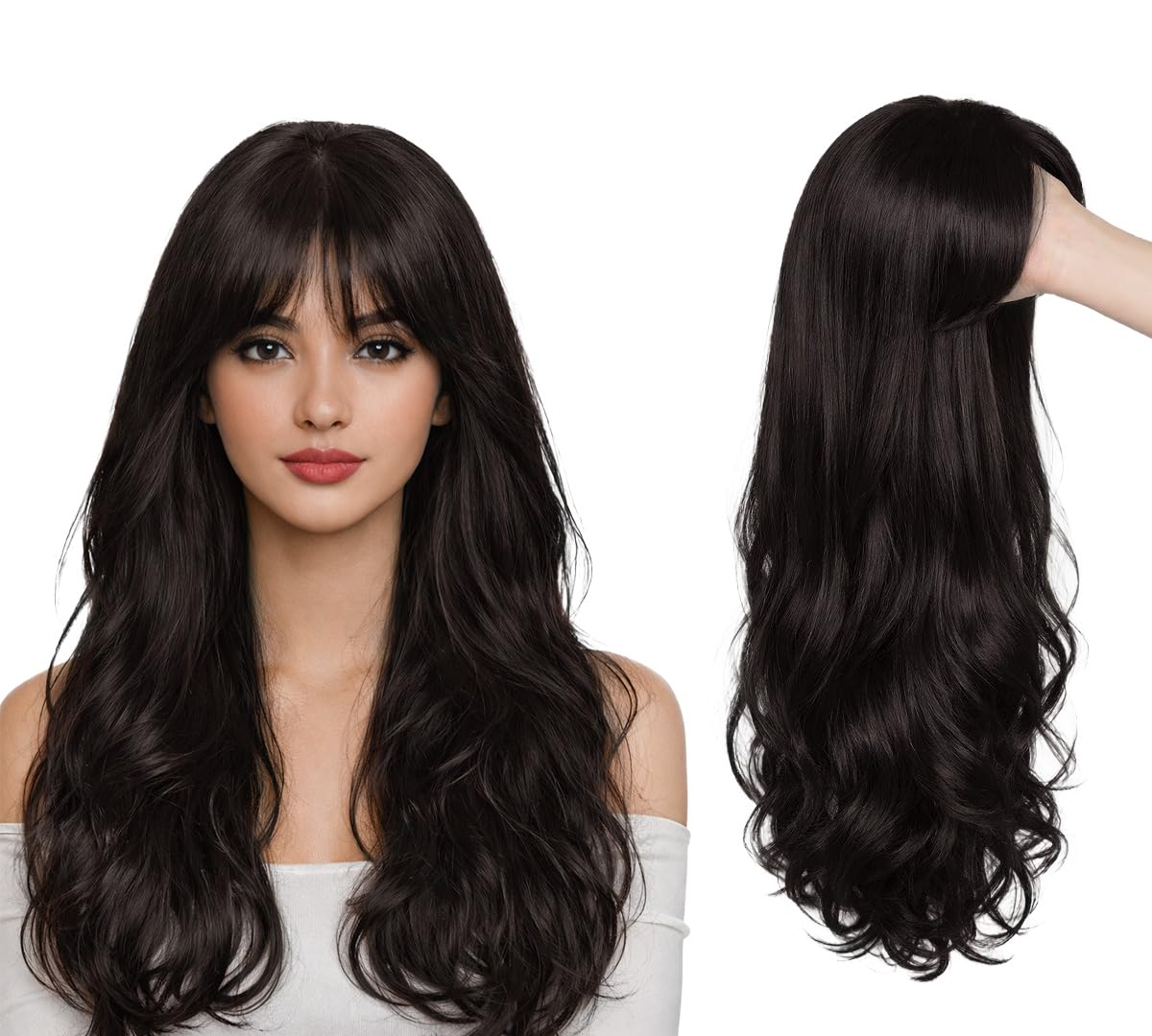 AHS Curly Hair Wig for Women & Girls – Full Head Natural Looking Synthetic Wig with Cap | Heat Resistant, Soft & Lightweight | Daily Wear, Party, Cosplay | (088F Wig + 1 Wig Cap (Brown))-image-45