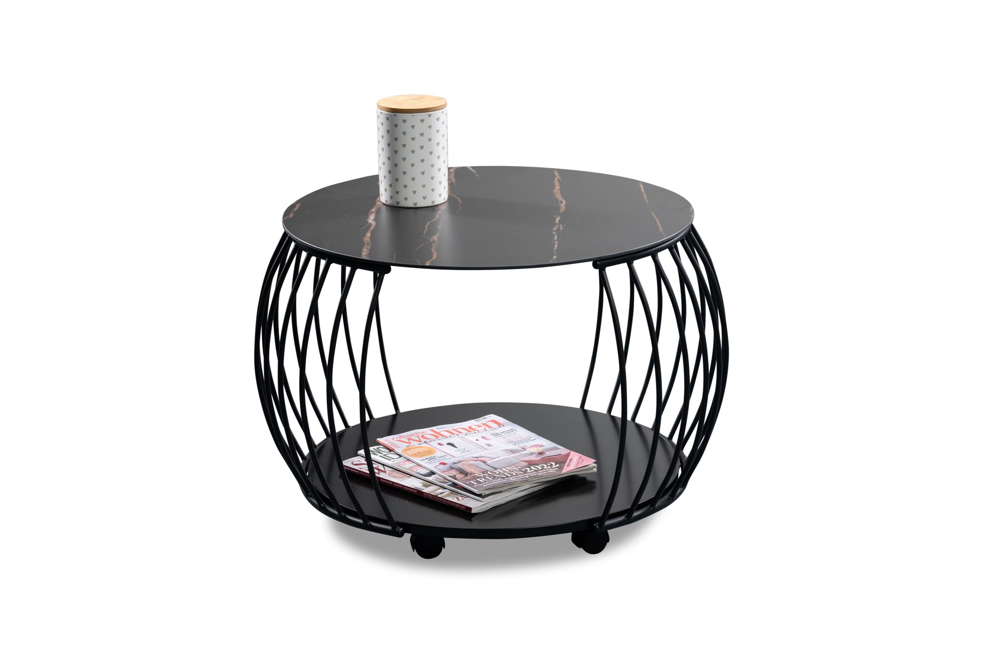 Table basse en métal noir Macau 1 au design minimaliste haut de gamme