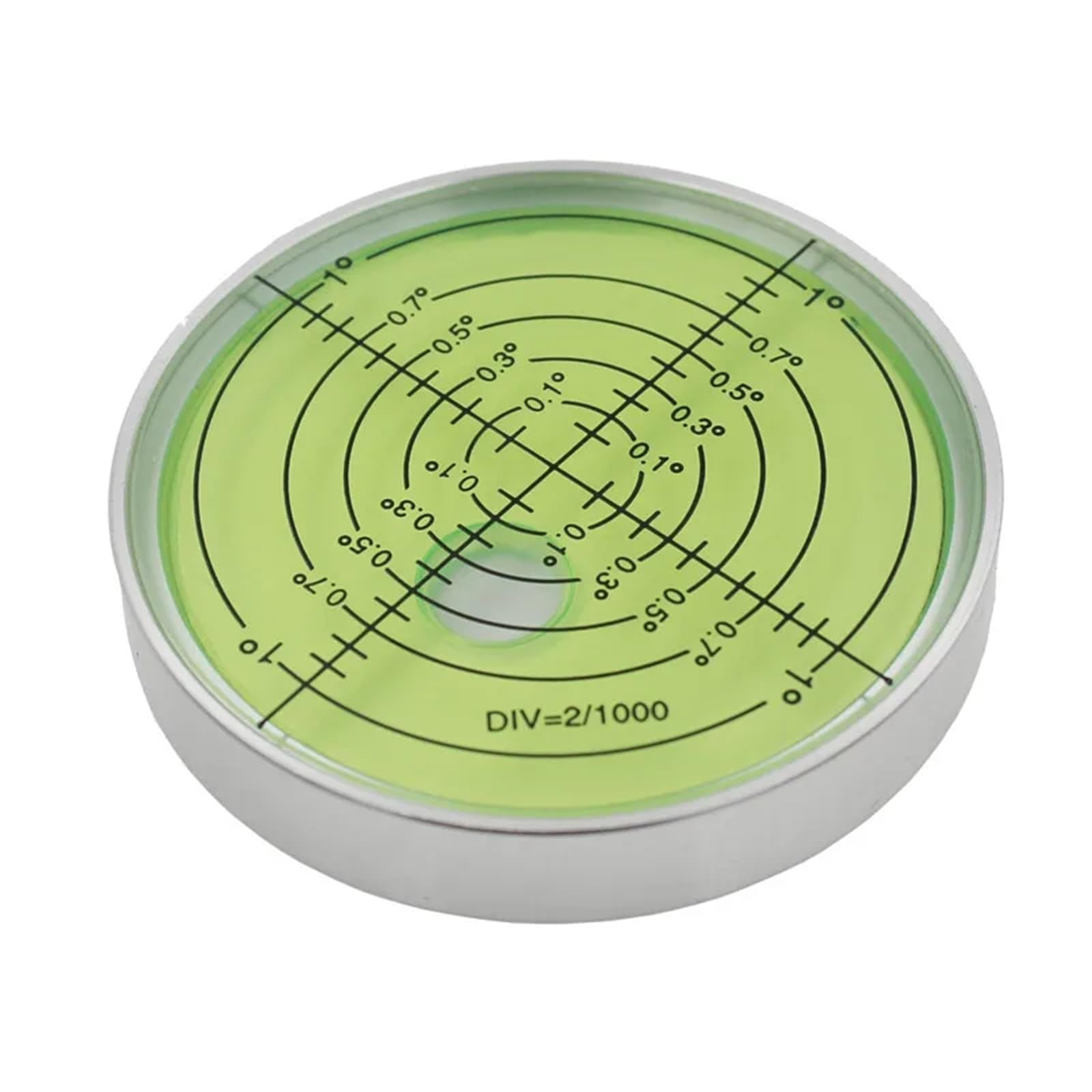Burbuja de nivel Circular grande y redonda con carcasa blanca magnética, líquido verde, diámetro 60mm, altura 10mm(No Magnetic)