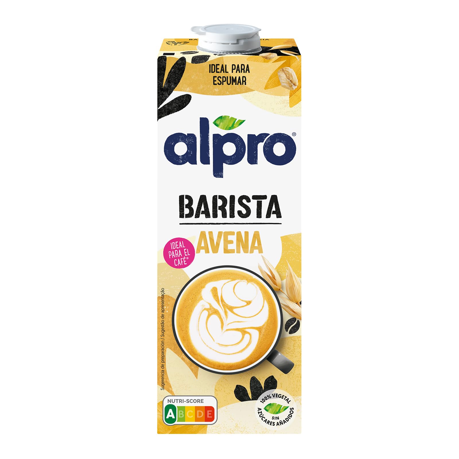 Alpro Barista piankowy napój owsiany na bazie roślin o długiej żywotności, wegański i bezmleczny, 1 l (8 sztuk) Opakowanie może się różnić