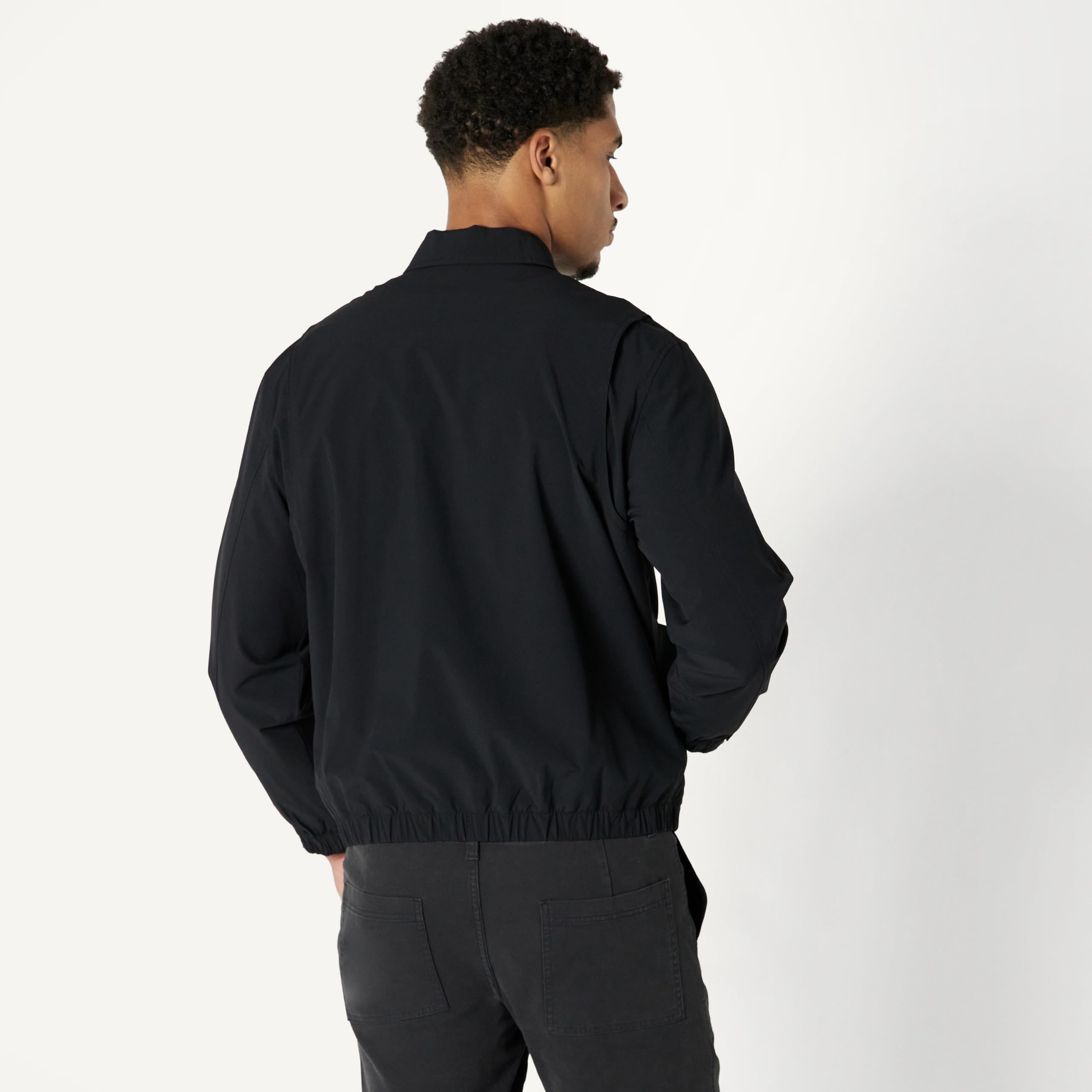 Amazon Essentials Hombre Chaqueta Bomber Elástica, Ligera y Holgada con Cremallera