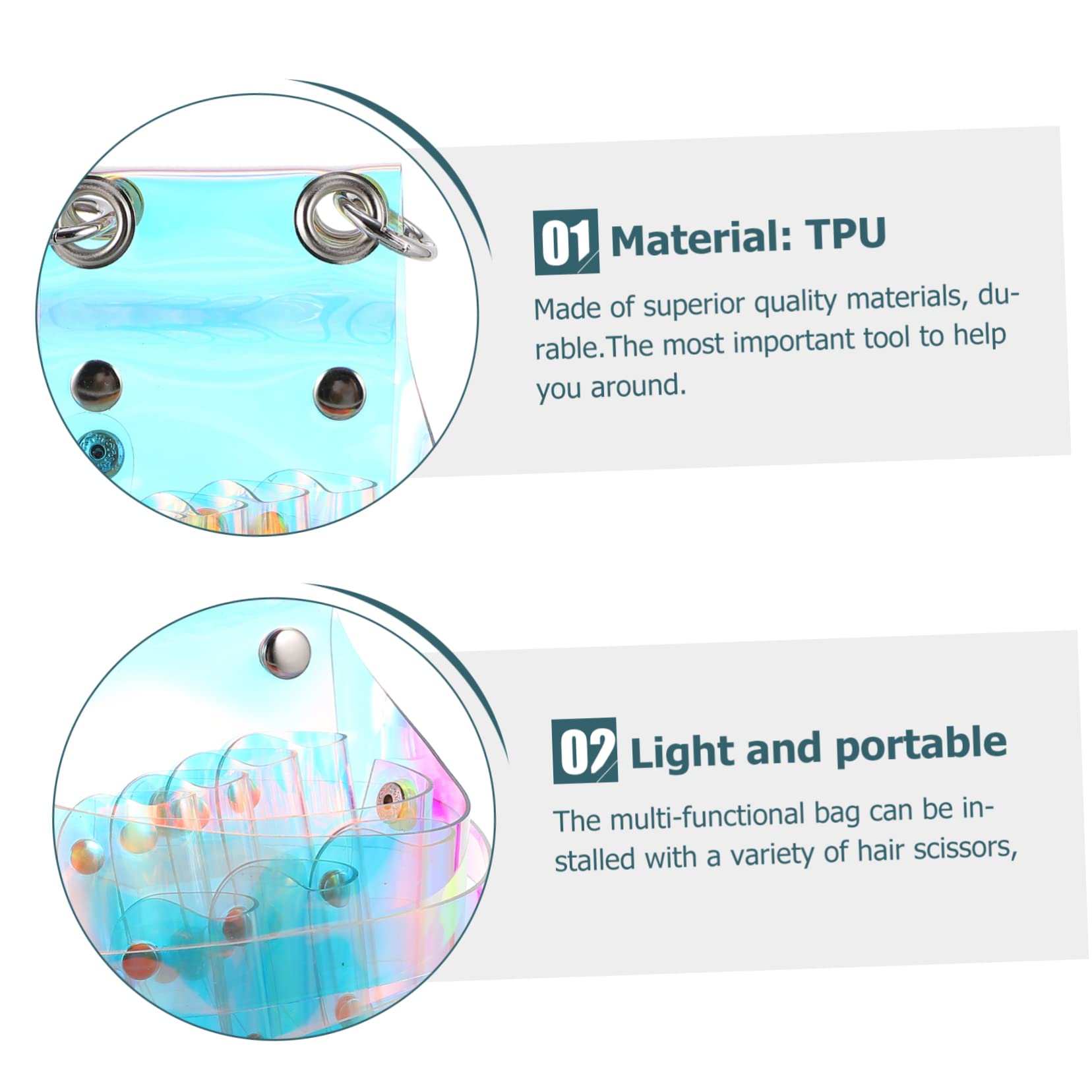 FOYTOKI Cross Body Pouch Barber Waist Bag Hair Stylist Scissors Bag Salon Belt Organizer