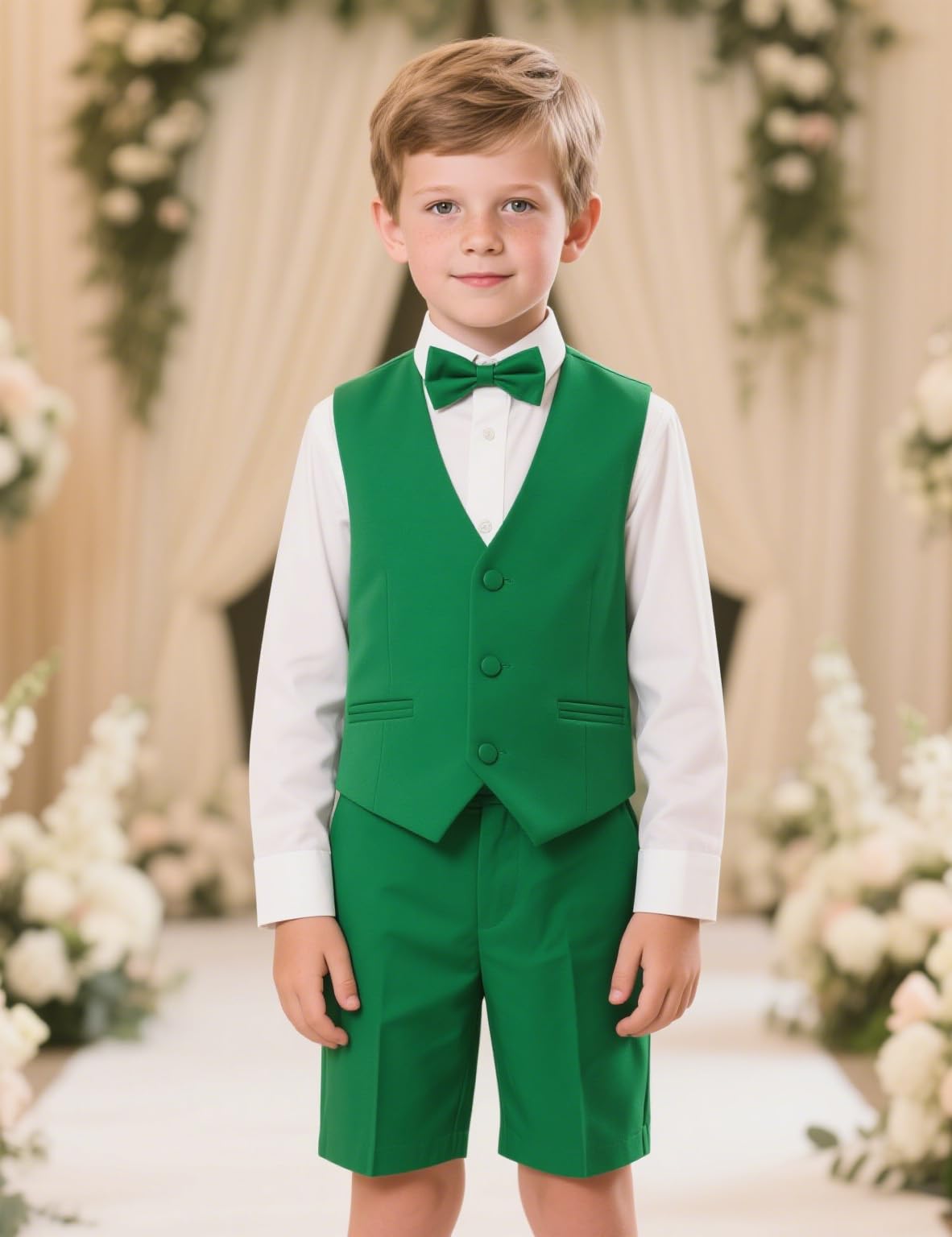 Costume 2 pièces pour garçon - Tenue de mariage - Gilet et pantalon - 3 à 16 ans