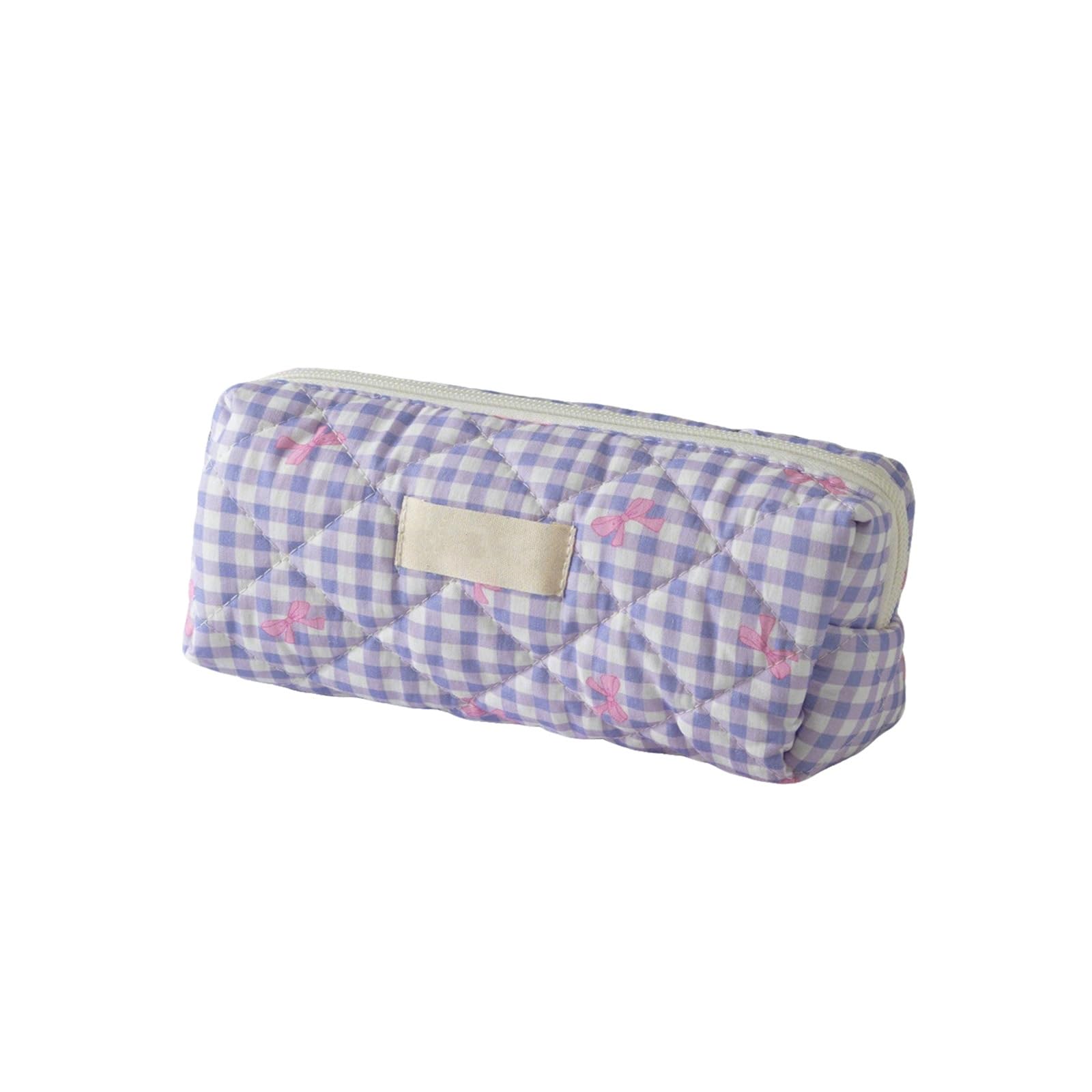 Bow Pencil Case,Large Capacity Pencil Case for Girls, Cute Pencil Pouch Aesthetic Stationery Pen Bag Secondary School Essentials Supplies for Teen Girls Preppy (Purple)