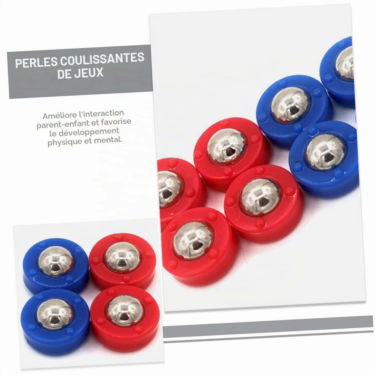 Milisten Pièces Jeu De Curling sur Table Rondelles De Jeu De Palets à Roulement à Billes Fournitures De De Palets Rouleaux De De Rechange Enfant Le Ballon Acier De Plateau