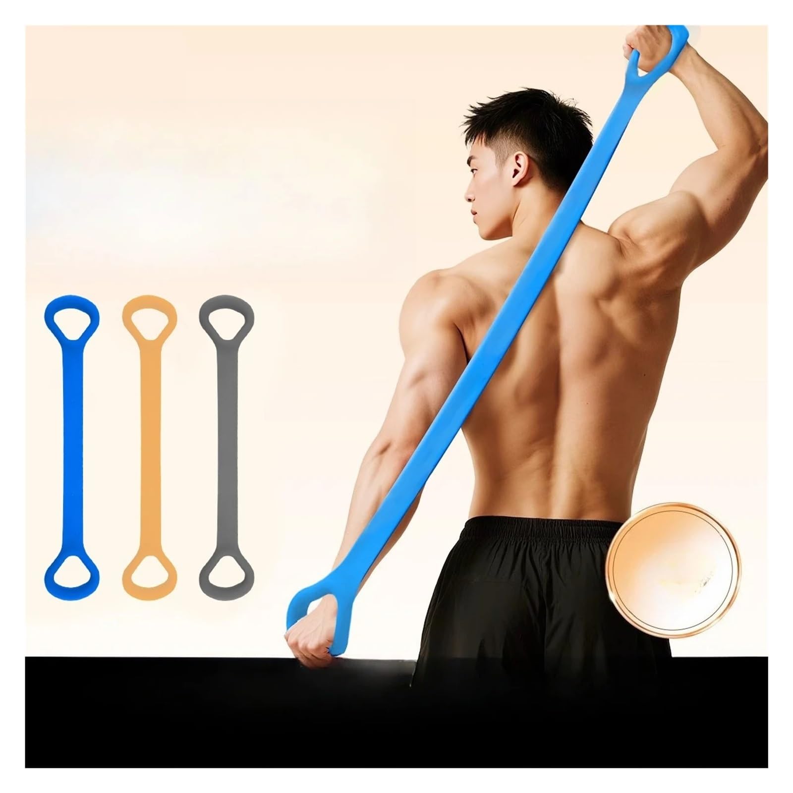 Gomas Elasticas Banda de Resistencia, Cuerda tracción 8 Figuras, Herramienta Fitness for Yoga, Estiramiento Espalda y Hombros, Gimnasio en casa, músculo para Brazos