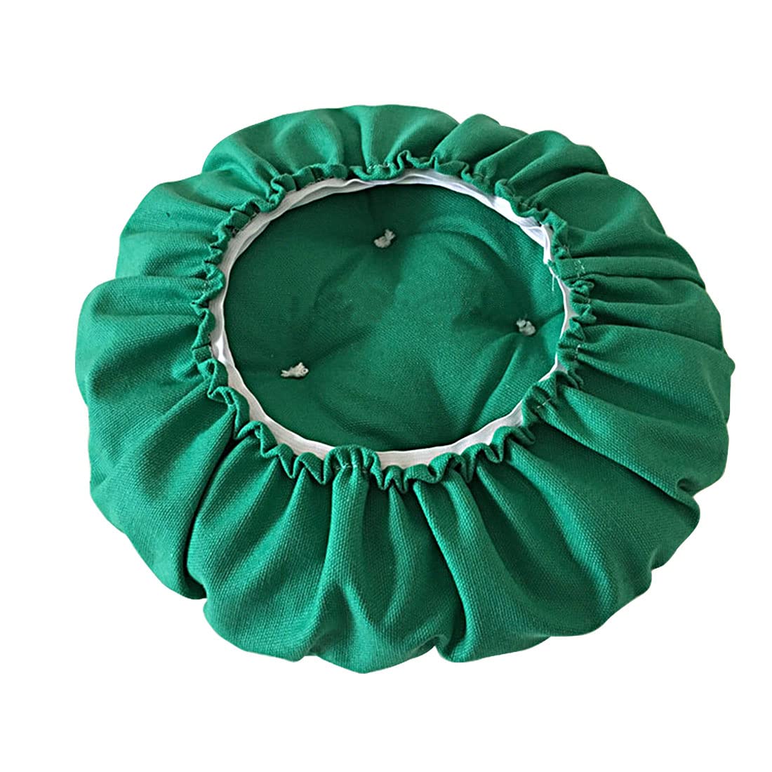 Padded Round Bar Stool Covers Cushion with Elastic Band Round Chair Seat Cushions for Wooden Metal Stools 12" Green