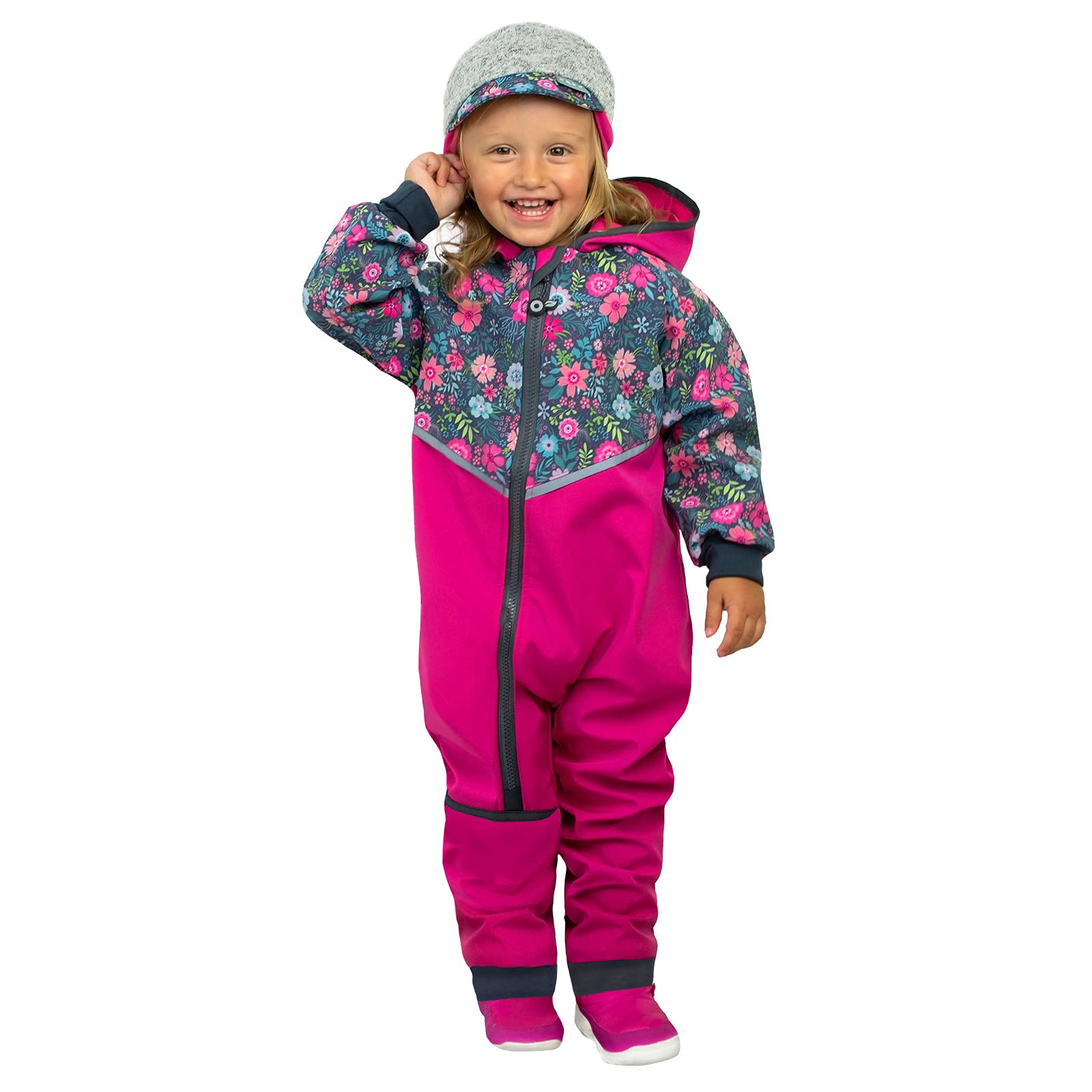Kleinkind Softshell-Overall mit Fleece Wasserabweisend und Winddichte Atmungsaktive Outdoor Funktions Freizeit