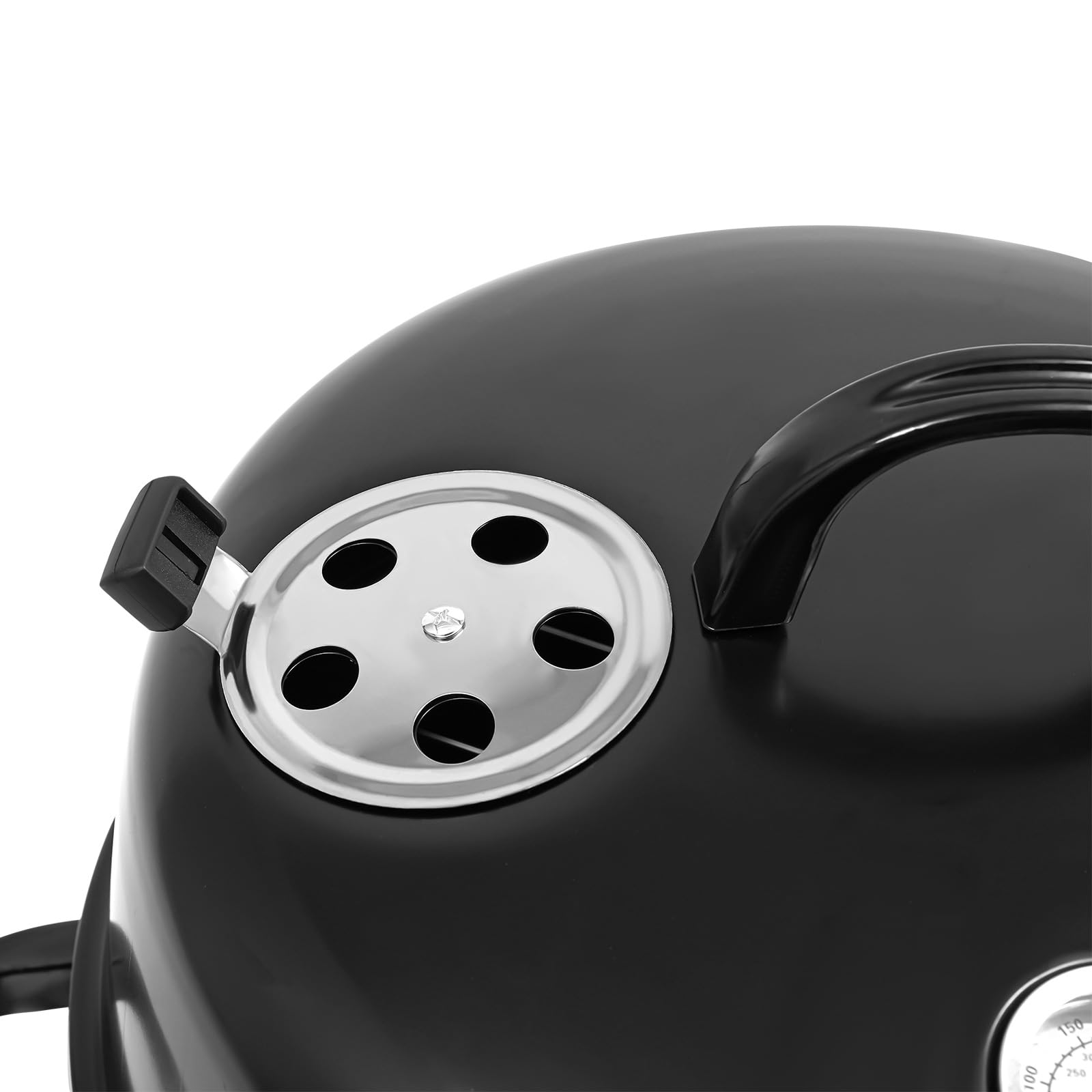 2-poziomowy wielofunkcyjny grill wędzarniczy 3 w 1 (wędzony, duszony, grillowany) z termometrem i regulowanym tłumikiem, idealny do ryb, mięsa, sera, BBQ